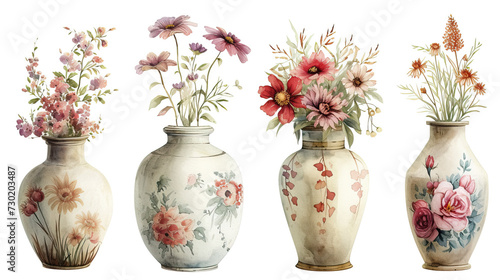 vase with spring summer flowers on neutral color background, greeting cards, decor banners, portraits