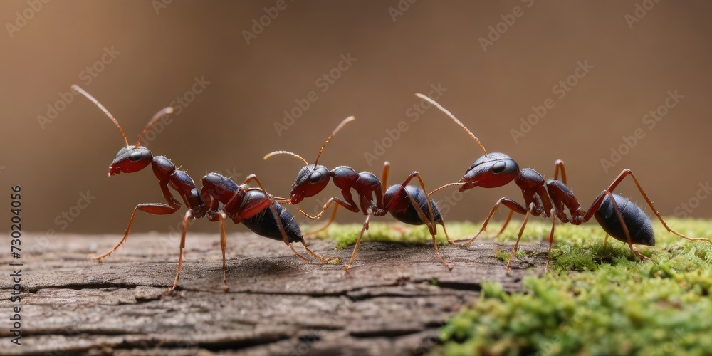 Fototapeta premium Tiny Wonders: Macro Photography Reveals the Secret Life of Ants