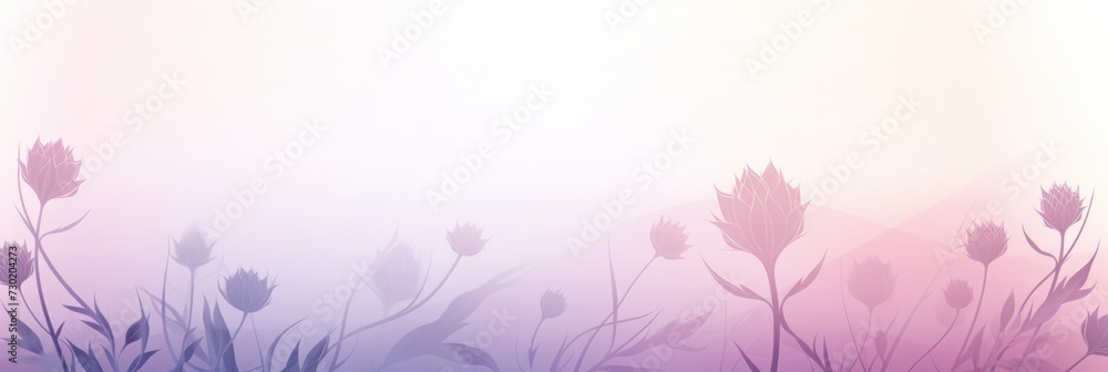 thistle soft pastel gradient modern background with a thin barely noticeable floral ornament