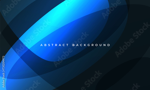 Abstract dark blue minimal background with dynamic wave shapes. Vector illustration