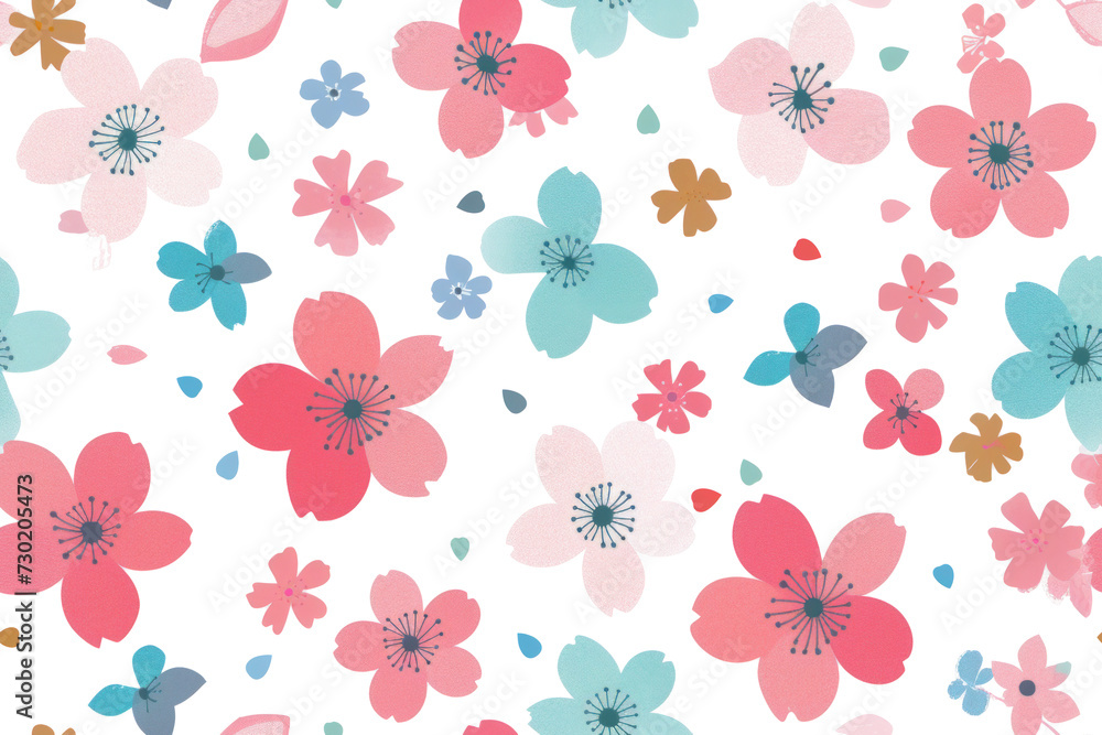 Pastel Spring Floral Pattern Design Pastel Spring Floral Pattern Design