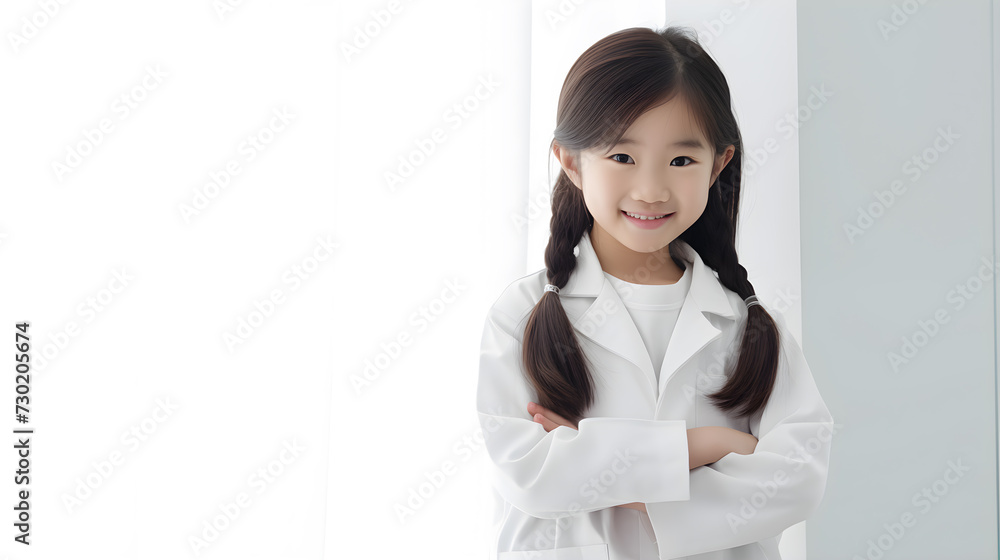 Children's doctor stands with arms crossed and a happy smile on his face.,generative ai Children's doctor stands with arms crossed and a happy smile on his face.,generative ai