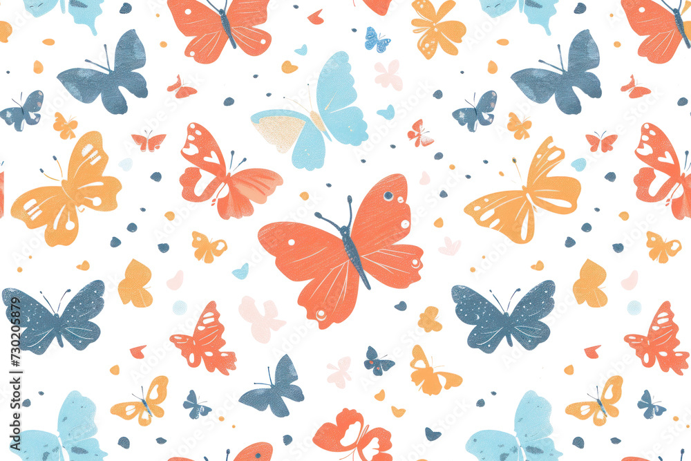 Spring Pastel Butterfly Pattern Design Spring Pastel Butterfly Pattern Design