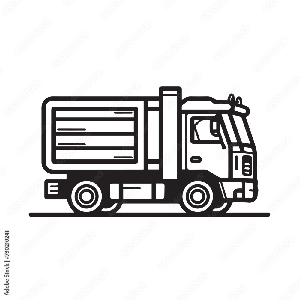 Tractor trailer in cartoon, doodle style. Image for t shirt. Isolated 2d vector illustration in logo, icon, sketch style, Eps 10. AI Generative Tractor trailer in cartoon, doodle style. Image for t shirt. Isolated 2d vector illustration in logo, icon, sketch style, Eps 10. AI Generative
