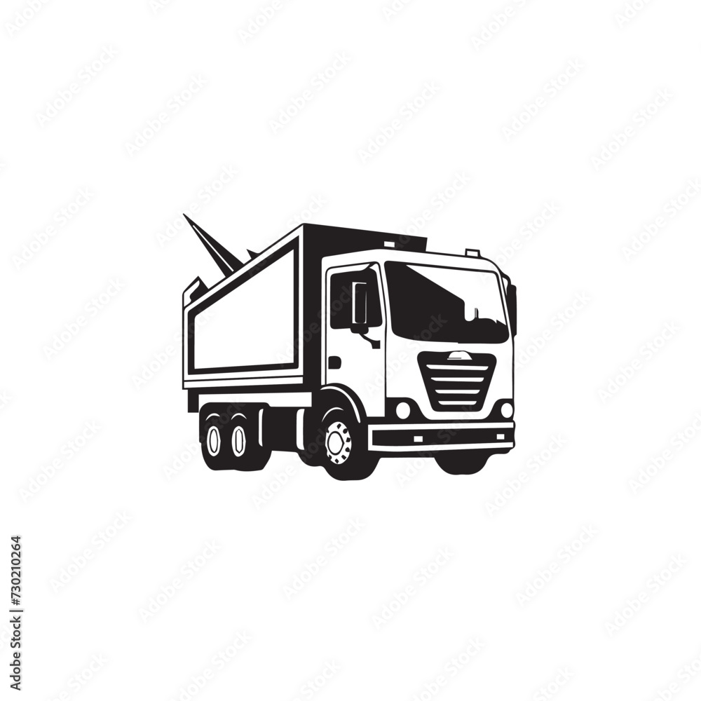 Tractor trailer in cartoon, doodle style. Image for t shirt. Isolated 2d vector illustration in logo, icon, sketch style, Eps 10. AI Generative Tractor trailer in cartoon, doodle style. Image for t shirt. Isolated 2d vector illustration in logo, icon, sketch style, Eps 10. AI Generative
