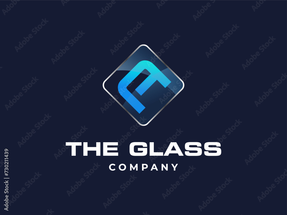 Letter A glass service company icon, vector blue crystal glass works symbol or construction Letter A glass service company icon, vector blue crystal glass works symbol or construction