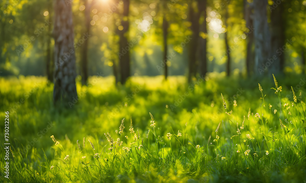 Summer scene with focus on foreground Summer scene with focus on foreground