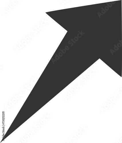 Arrow flat icon. Editable vector illustration stroke. 