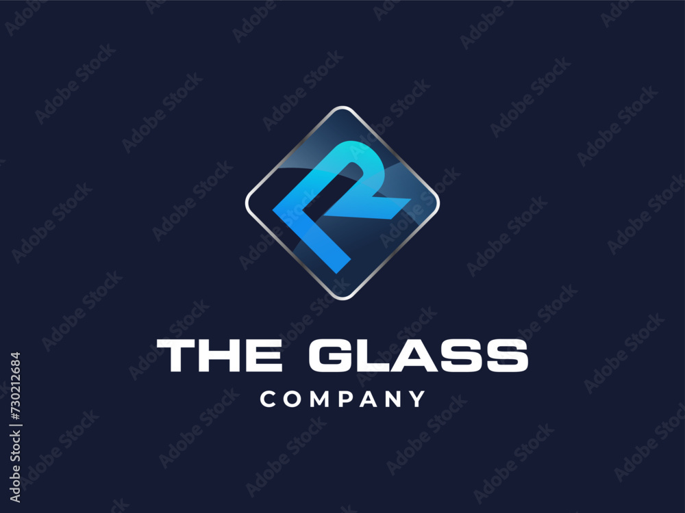 Letter A glass service company icon, vector blue crystal glass works symbol or construction Letter A glass service company icon, vector blue crystal glass works symbol or construction
