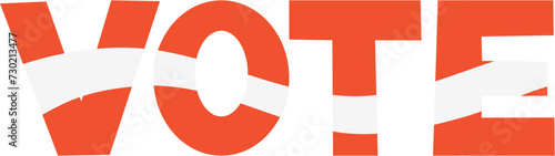 Vote vector. Election day in Latvia. National flag