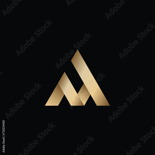AM or MA Monogram in Luxury Logo
