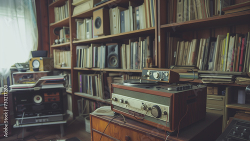 Echoes of the Past: A Retro Audio Setup in a Study Room