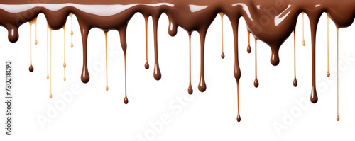 Dripping delicious melted chocolate  cut out