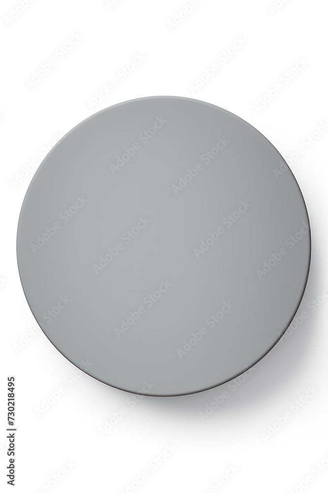 Gray round circle isolated on white background