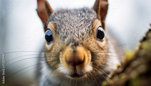 Close up of a squirrel, Generative AI