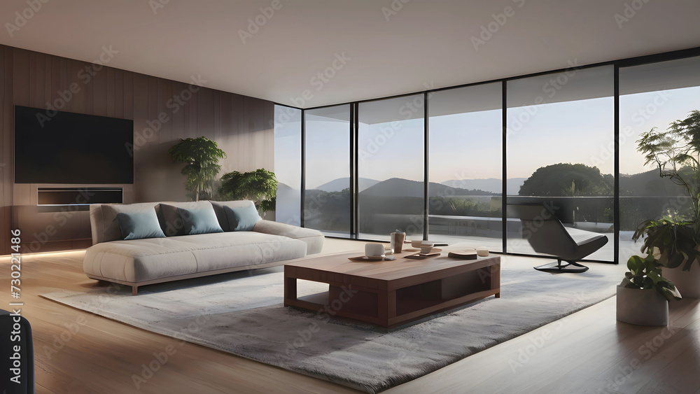 Fototapeta premium Futuristic And Modern Home Design