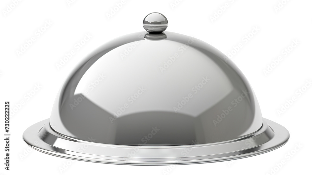 Shiny silver cloche cut out Shiny silver cloche cut out