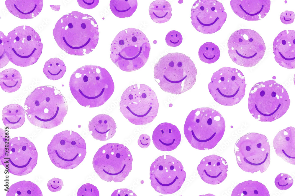 Fototapeta premium Seamless Pastel Smiles Pattern