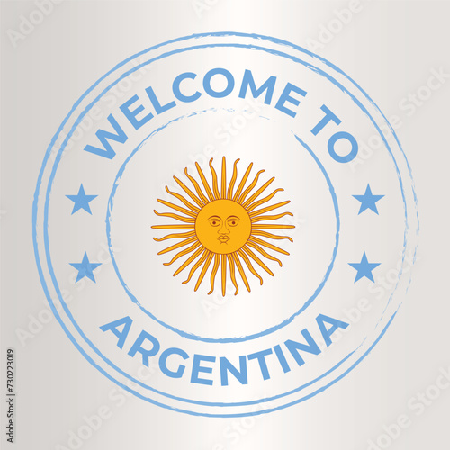 welcome to argentina in round rubber seal