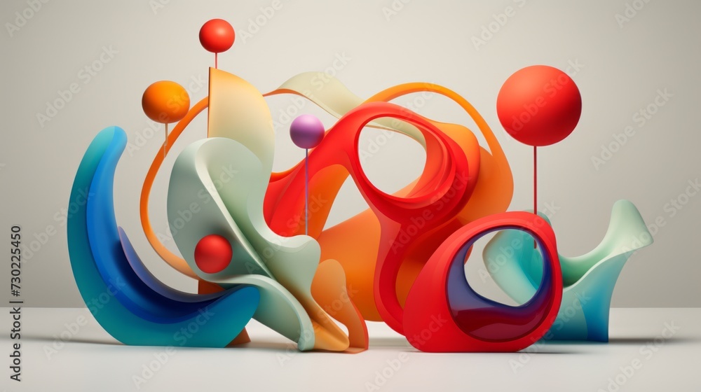 Artfully crafted 3D visual, a symphony of colors and forms in three dimensions Artfully crafted 3D visual, a symphony of colors and forms in three dimensions