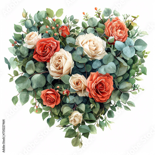 Flowers Heart Shape Enveloped in Love A Valentine s Embrace
