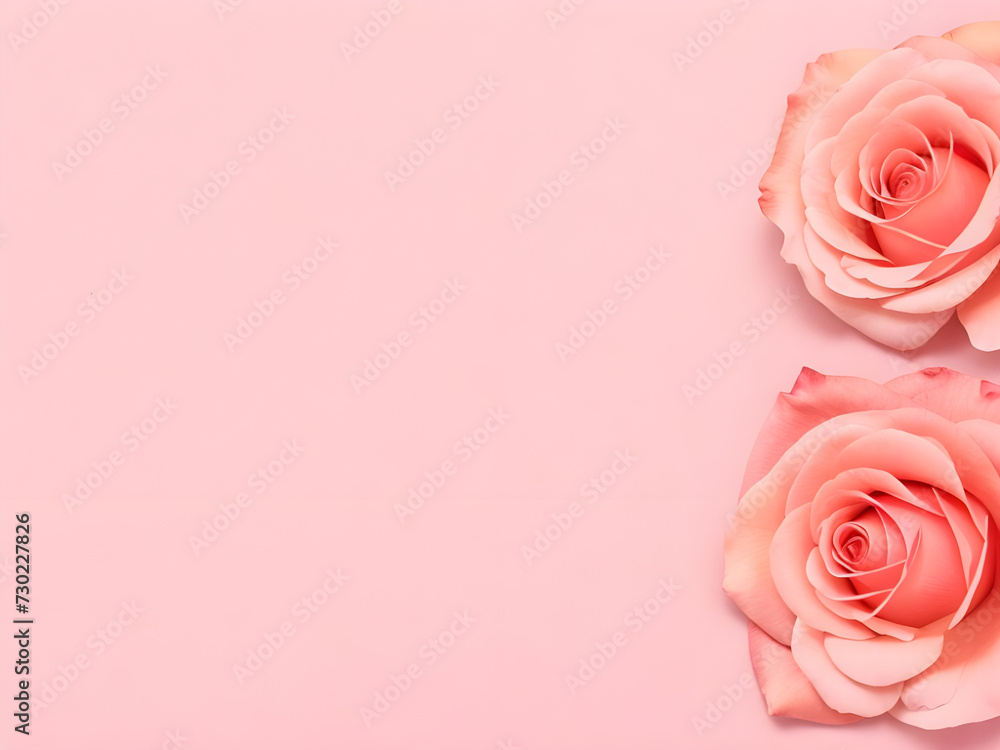 Background with a roses. Copy space.