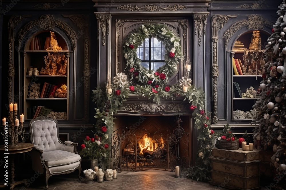 Enchanting Christmas ambiance with decorative accents