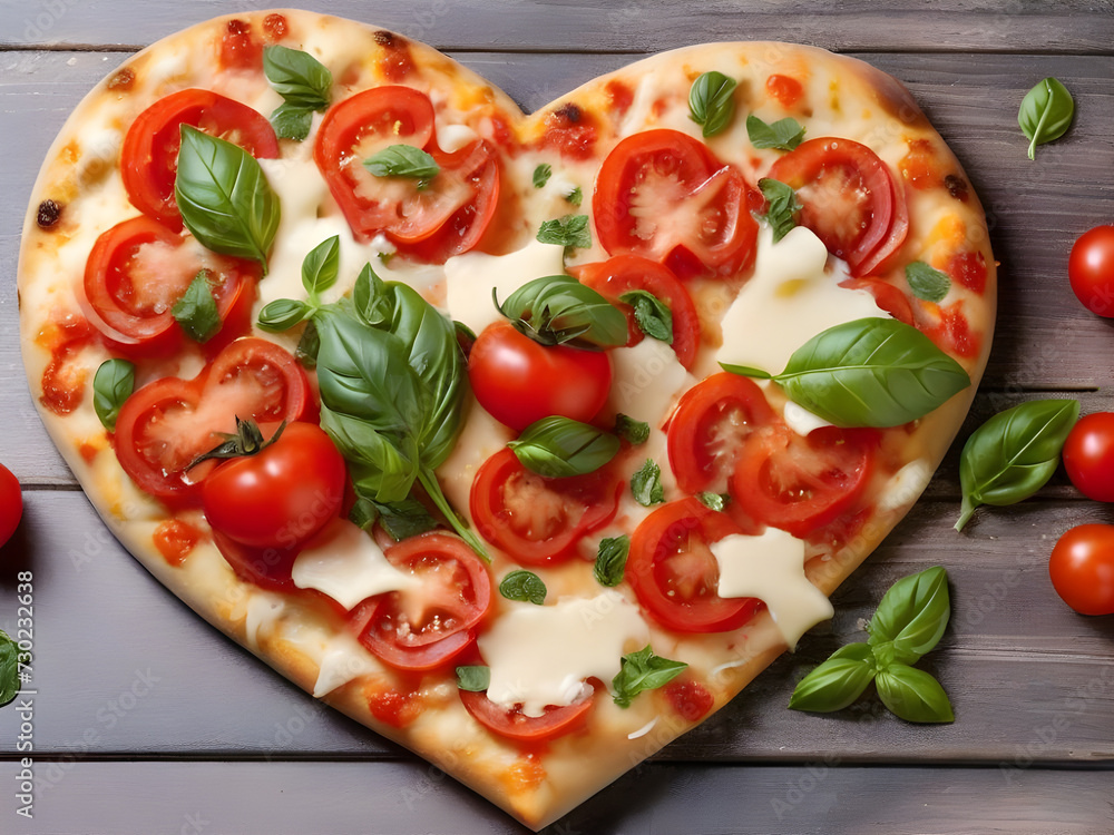Valentine's Day Heart Shaped Pizza. Valentine's Day Heart Shaped Pizza.