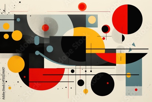 A Charcoal poster featuring various abstract design elements, in the style of pop art 