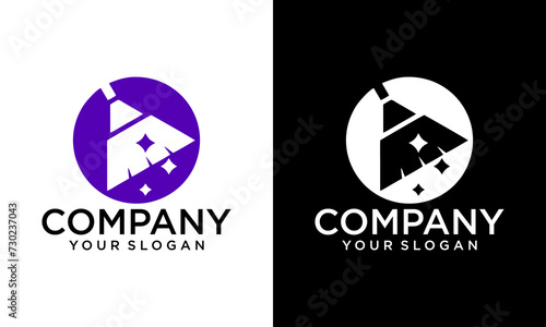 Cleaning broom logo design inspiration