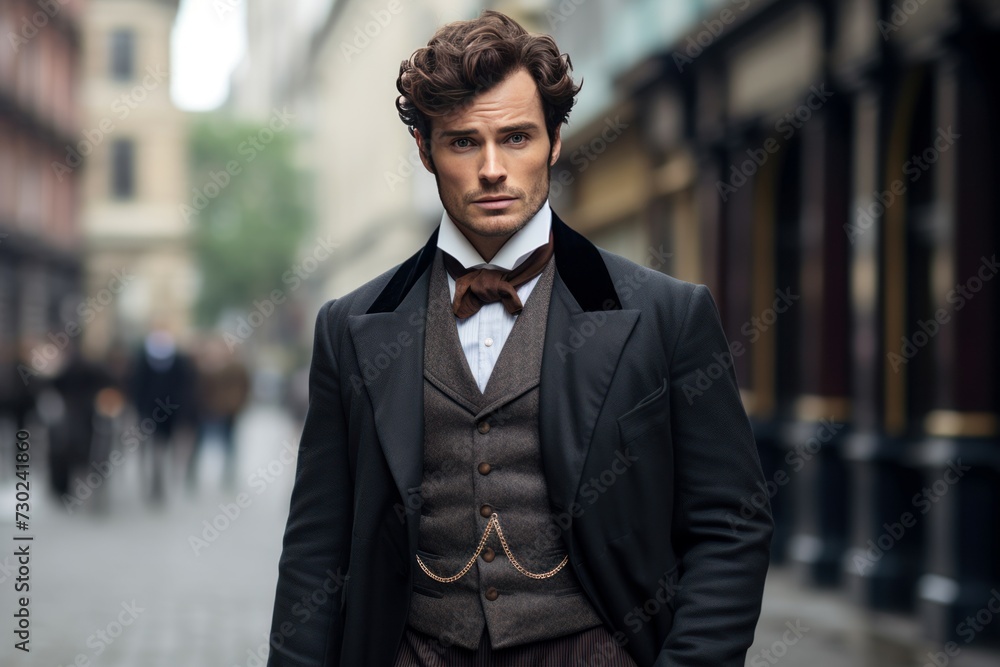 Retro man professional. Movie fashion. Generate Ai Retro man professional. Movie fashion. Generate Ai