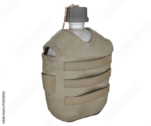 фотографія 3d rendering realistic military canteen
