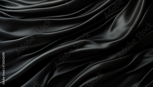 Smooth satin material draped in elegant wave pattern, luxurious and soft generated by AI