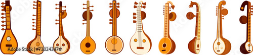 Indian Music Instrument Veena For Basant Panchami, Saraswati Puja