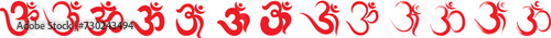Om Symbol Of Hindu Deity God Shiva Design Set