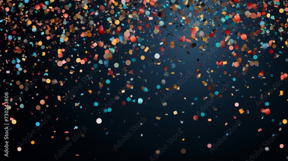 Background with cascading confetti and celebratory elements, perfect for festive occasions and celebrations Background with cascading confetti and celebratory elements, perfect for festive occasions and celebrations