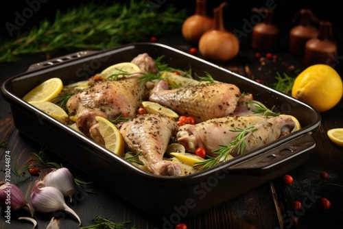 Roasted Chicken Drumsticks with Herbs and Lemon