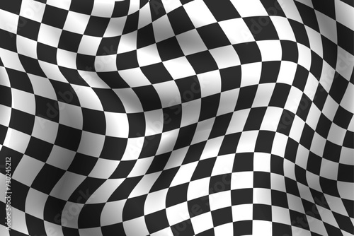 vector flat distorted checkered background