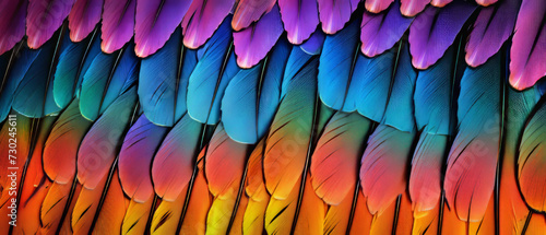 Close-up of vibrant rainbow-colored butterfly wings © Lidok_L