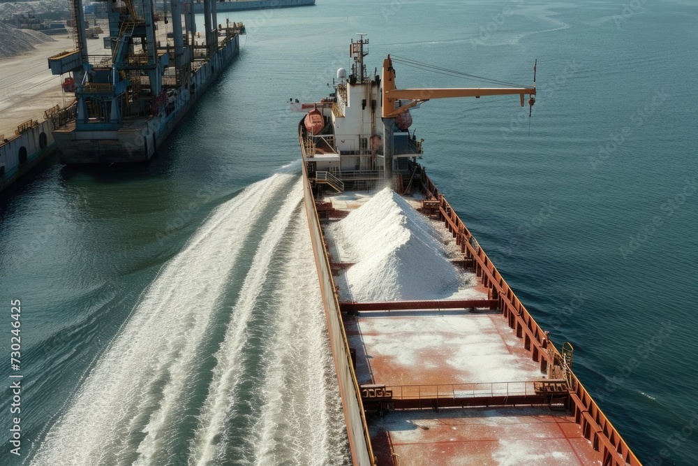 cargo ship operation discharge Salt in bulk