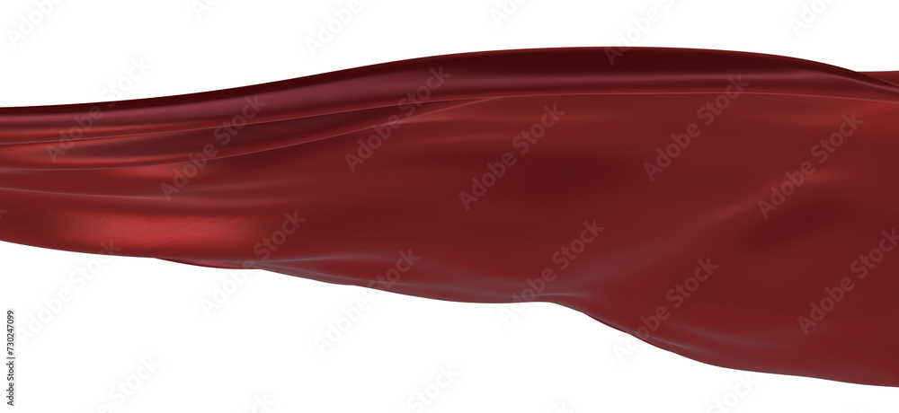 Abstract red cloth falling. Satin fabric flying in the wind Abstract red cloth falling. Satin fabric flying in the wind
