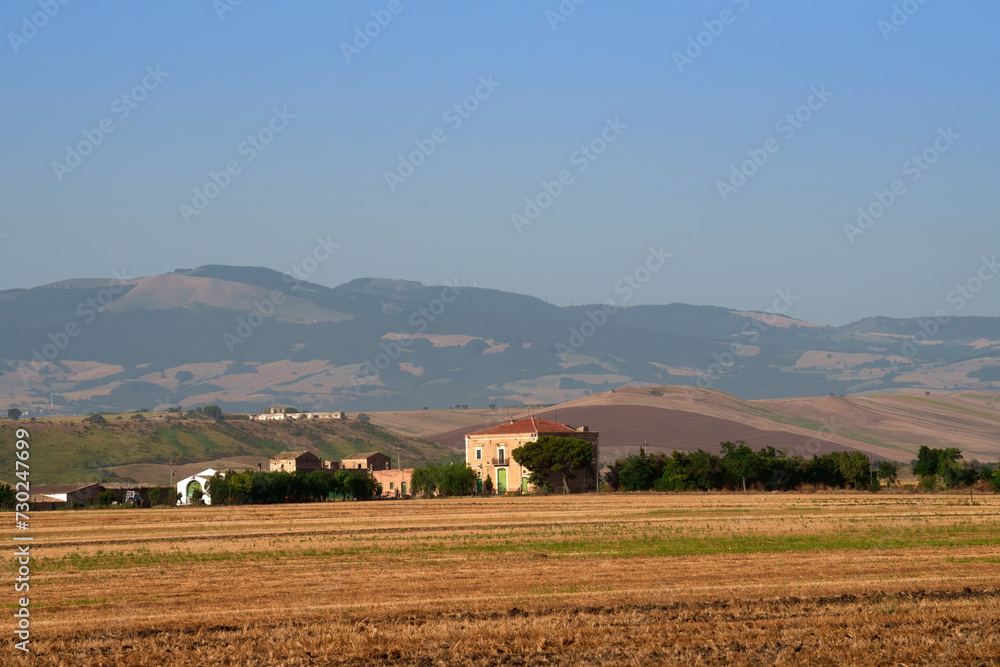 Country landscape near Lucera,Apulia, Italy