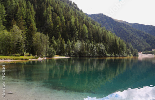 Reflections on the Anterselva lake in Alto Adige, Sudtirol, South Tyrol, Italy © Roberto