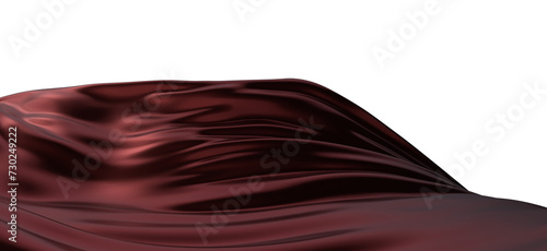 3d render of abstract red cloth falling. © vegefox.com