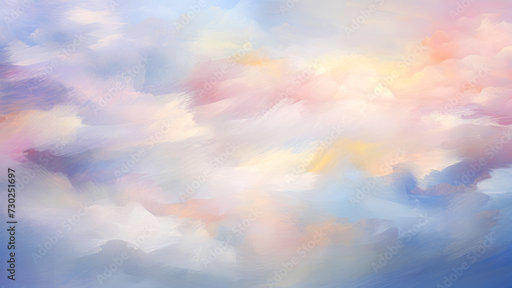 A soft impressionistic blend of pastel colors resembling a cloudy sky