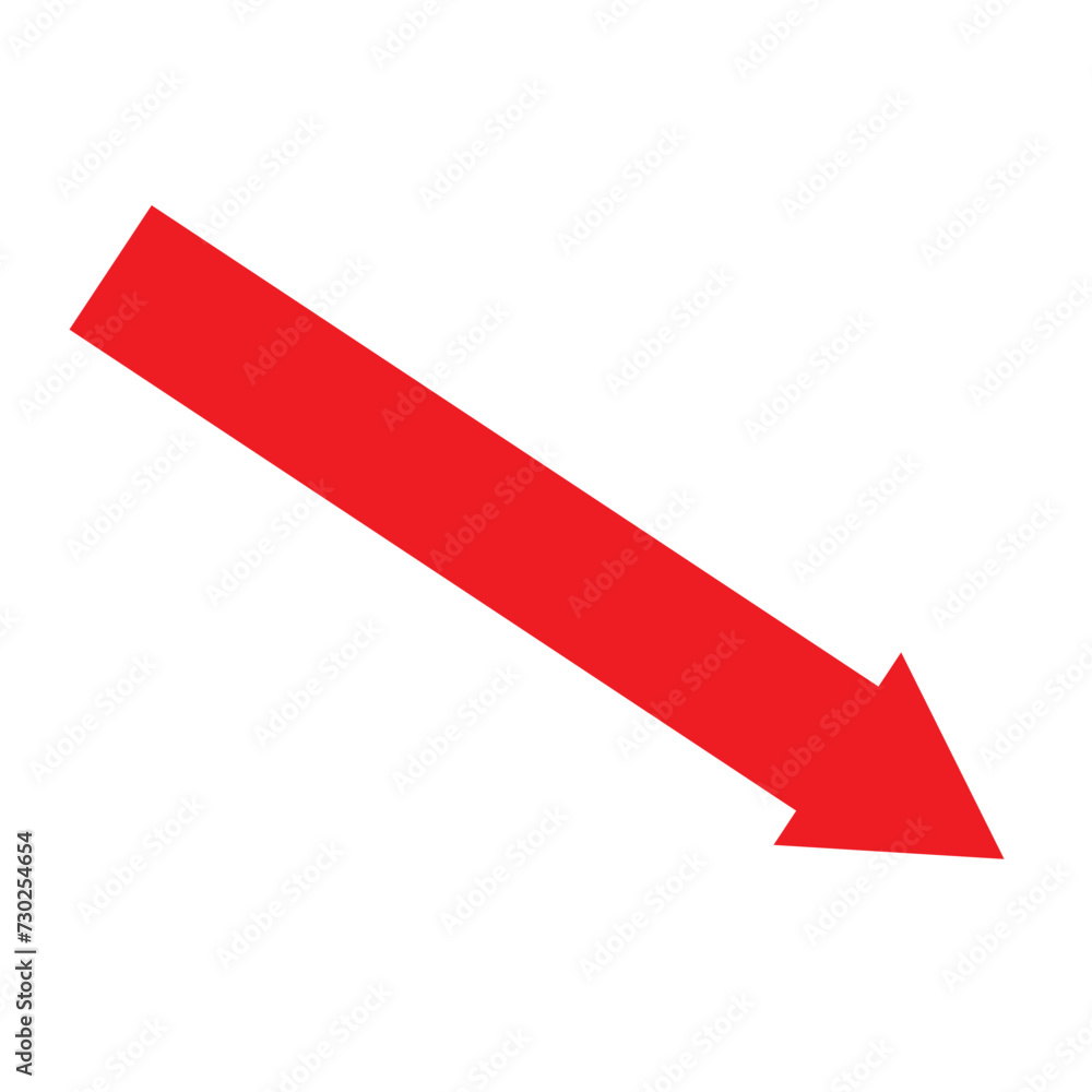Red down arrow isolated on white background. Falling growth in business. Drop arrow business market crisis background design template. Economy financial crash concept. Stock, forex, crypto in eps 10. Red down arrow isolated on white background. Falling growth in business. Drop arrow business market crisis background design template. Economy financial crash concept. Stock, forex, crypto in eps 10.