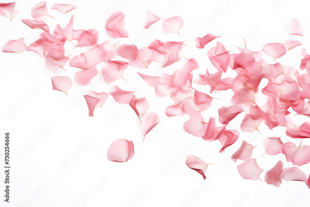 flower petals flowing in the air / generative ai