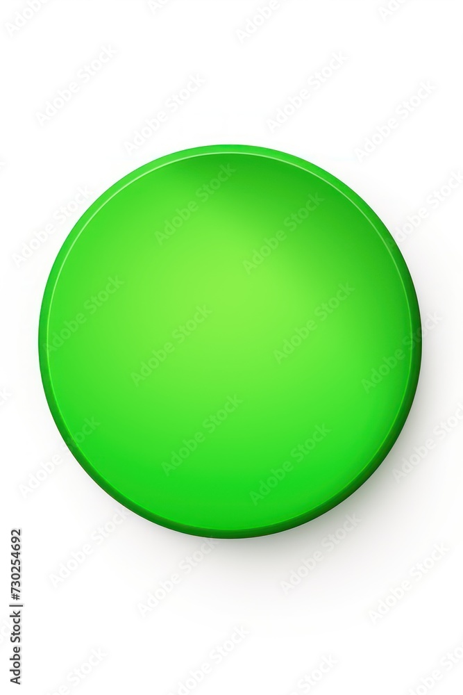 Green round circle isolated on white background