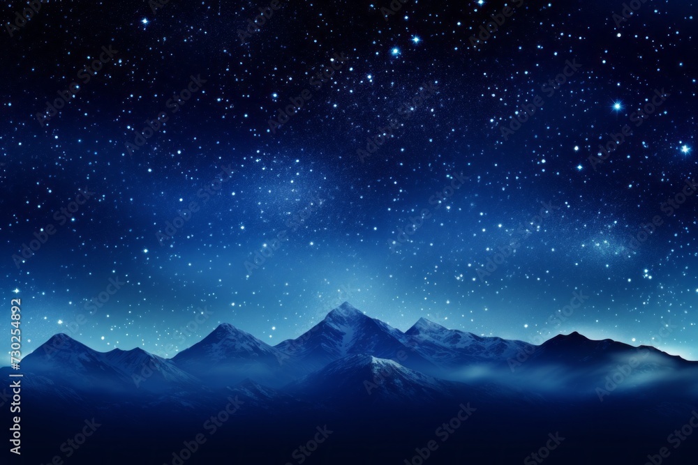 Starry night sky background with the Milky Way stretching across