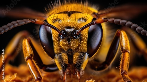 yellow bee macro eyes © Nico